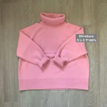 [ RH x ebure ] 캐시미어 100% 여성용 터틀 니트