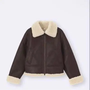 GU 무스탕 터치 플라이트 자켓 XL