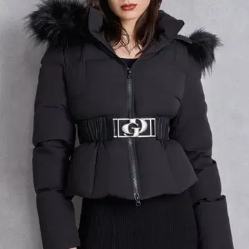 GYDA GD 벨트 포함 숏 다운 코트