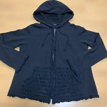 핑크하우스 프릴 후드티