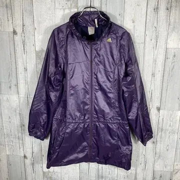 adidas 보라색 풀 집업 롱 자켓 여성용 M 사이즈