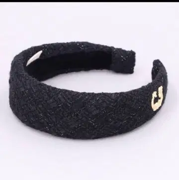 [ 미사용 새상품 ] CA4LA TILTED LINE4 블랙 머리띠