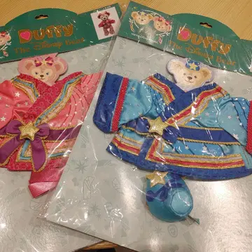 더피 옷 갈아입기 의류 핑크 파랑 2세트