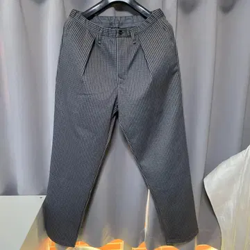 체크 무늬 플리츠 슬랙스 컬리 curly