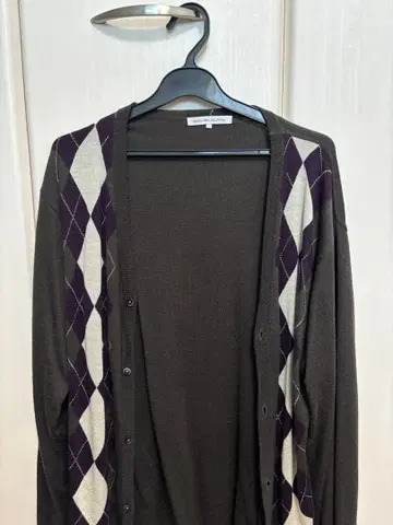 그린 레이블 릴랙싱 아가일 가디건 XL