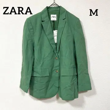 ZARA 택 포함 어깨 패드 그린 테일러드 자켓