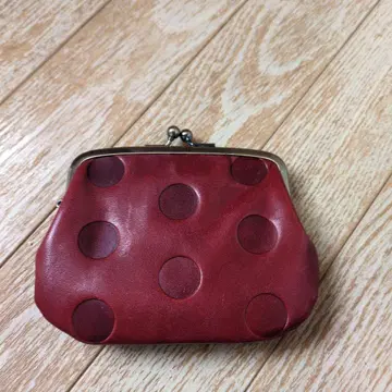 Kanni 빨간색 물방울 패턴 모자 지갑