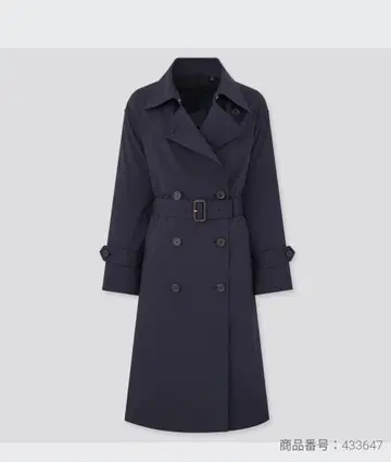 [ 새상품급 ] 트렌치코트 네이비 유니클로