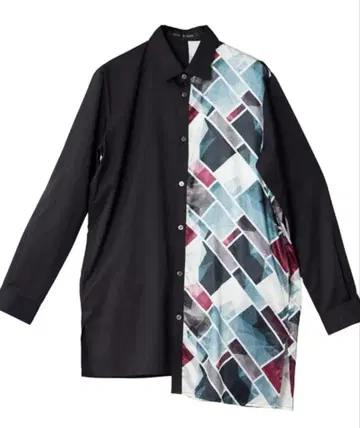 비대칭 롱 셔츠