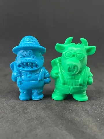 Dr. 슬럼프 아라레짱 지우개 우시(그린) 논키오지사(파랑)