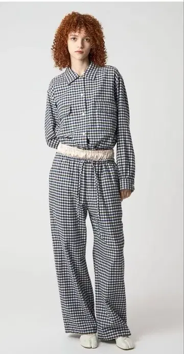 로쿠roku6 25AW 완판 코튼 체크 팬츠 38