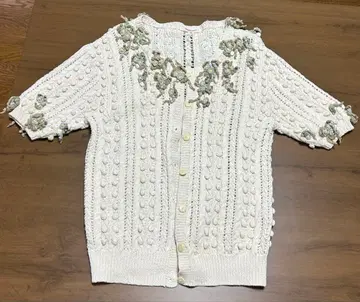 WONDERFUL WORLD 반팔 니트 가디건