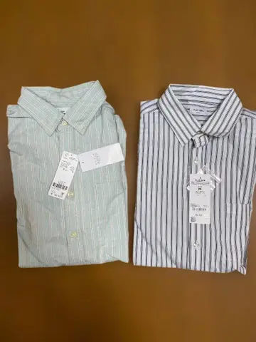 스트라이프 긴팔 셔츠 2세트 M