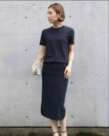 MUSE Deuxieme Classe 트리아세 조젯 타이트 스커트