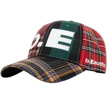 b.Eautiful캡 b.E Hat Blue Plaid Cap