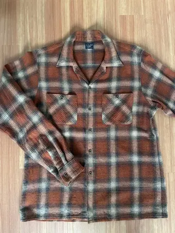 Dale's 플란넬 셔츠 오렌지 계열 체크 16 1/2 톤키