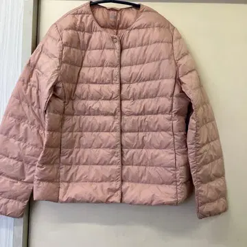 핑크 다운 자켓 L 사이즈