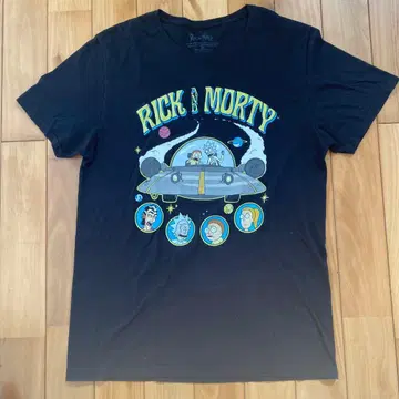 릭 앤 모티 T셔츠 블랙 100% 코튼