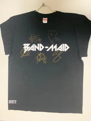 BAND-MAID 멤버 전원 친필 사인 포함 T셔츠