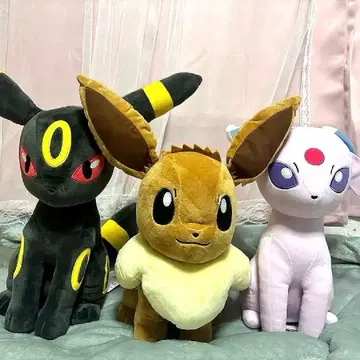 [택 포함] 포켓몬 메챠모후굿토 봉제 인형 이브이 블래키 에브이