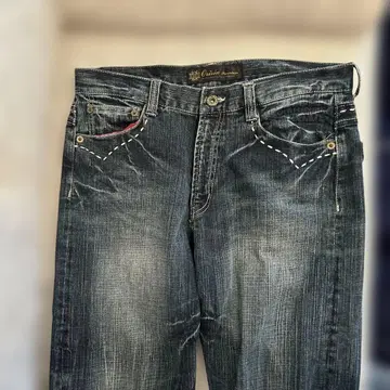 Origin Premium 다크 블루 스트레이트 데님 청바지