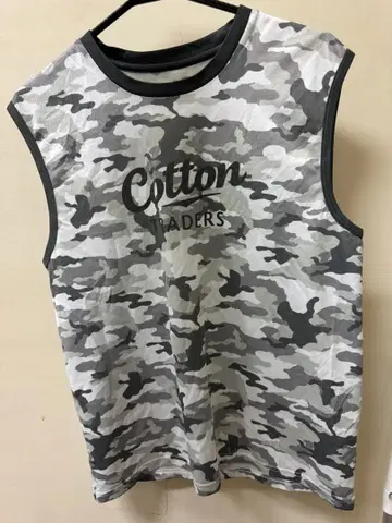 Cotton Traders 카모 패턴 탱크탑 L 사이즈