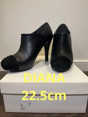 기간 한정 가격[착용 횟수 2회!!]DIANA 블랙 숏부츠 22.5cm
