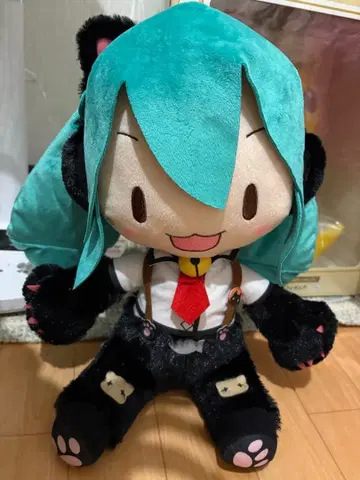 메가 점보 봉제 인형 하츠네 미쿠 냥코 projecDIVA 후와누이