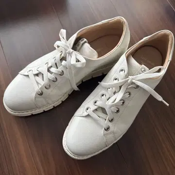 화이트 가죽 스니커즈 레이스업 루카그로시 38