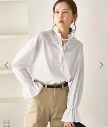 [로페피크닉] 프릴 레이어드 셔츠 화이트