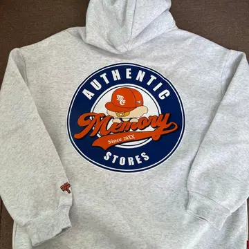 후드티 트레이닝복 #MEMORY 남성용 그레이 메모리 바브짱