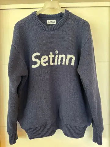 Setinn 세트인 JACQUARD KNIT L NAVY WAKE