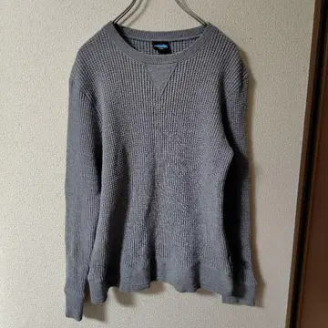 KAVU 마빈즈 크루 와플 스웨트 셔츠 S 그레이