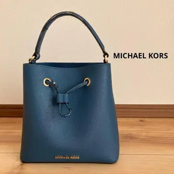 마이클코어스 원 핸들 핸드백 버킷백 블루