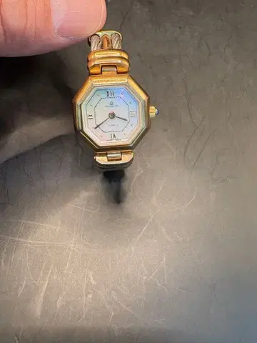 쿼츠 손목시계 팔각형 화이트 다이얼