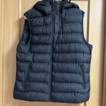 ZARA MAN 다운 베스트 후드 부착 XL 44 블랙