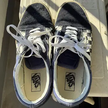 VANS 체커보드 스니커즈 네이비