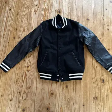 BEAUTY & YOUTH 바시티 자켓 블랙