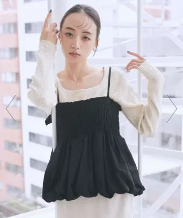 벌룬 뷔스티에 블랙