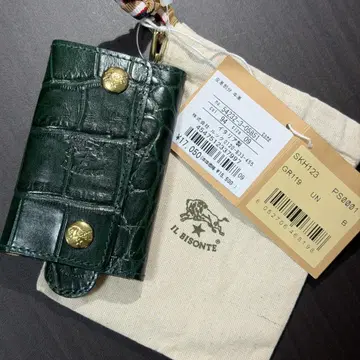 [ 미사용 새상품 ] 일비종떼 키케이스 그린 악어 패턴