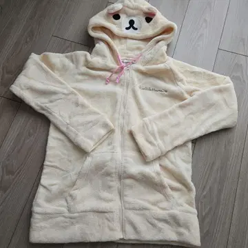 코리락쿠마 플리스 후드 부착 룸웨어 M