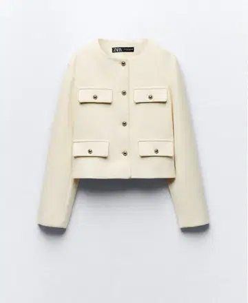 [ 미사용 새상품 ] ZARA 화이트 자켓 골드 버튼 S 사이즈