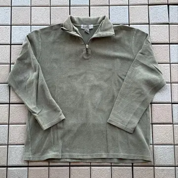 올리브 그린 하프 지퍼 트레이닝복 맨투맨 아카이브