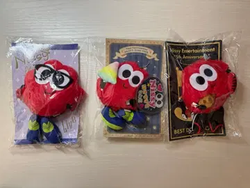 빨간색 캐릭터 봉제 인형 3개 세트