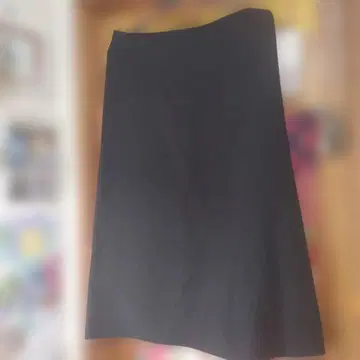 블랙 플레어 롱 스커트