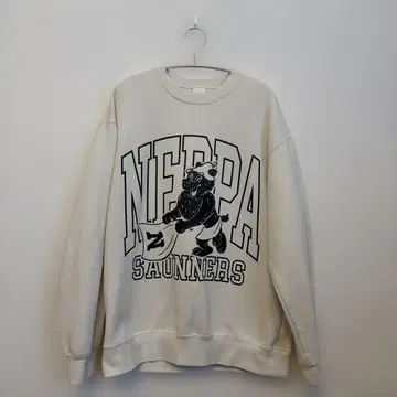 NEEPA SAUNNERS 맨투맨 트레이닝복 크림색