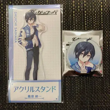 미개봉 새상품 사이하라 슈이치 단간론파 로손 아크릴 스탠드 캔뱃지