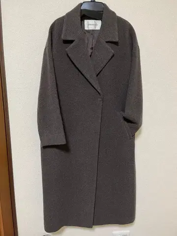 NATURAL BEAUTY BASIC 브라운 롱 코트