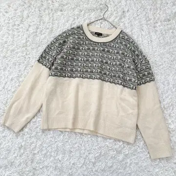 [ 빅 사이즈 ] 새상품급 INDIVI 자카드 편직 니트 13호