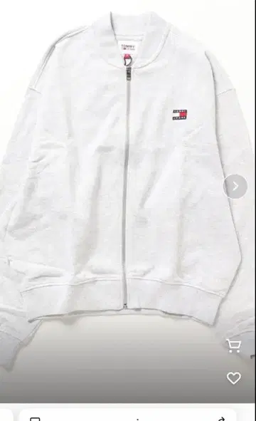 TOMMY JEANS 옅은 그레이 집업 트레이닝복 오버 사이즈